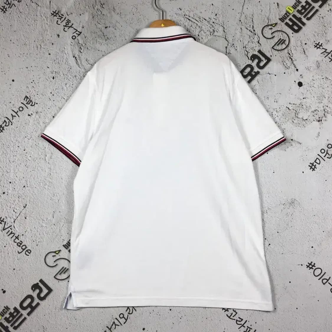 타미힐피거 TOMMY 반팔 카라티 화이트 L 1000474 상품이미지2