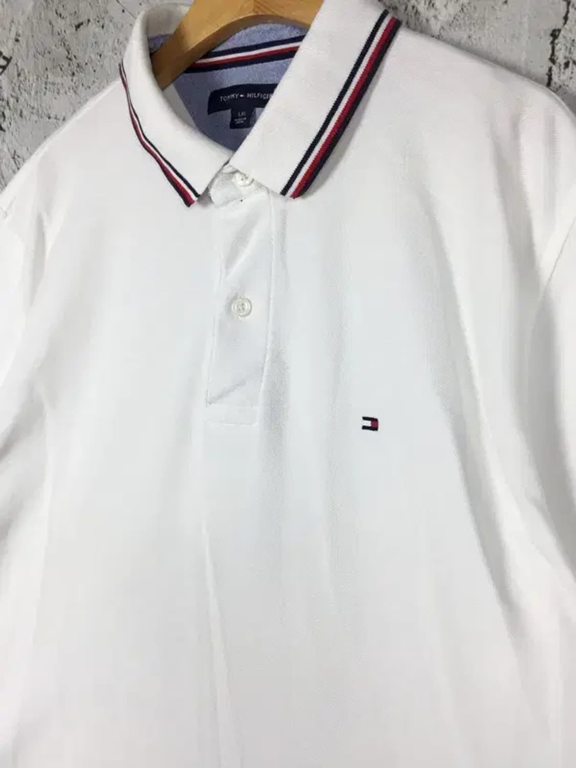 타미힐피거 TOMMY 반팔 카라티 화이트 L 1000474 상품이미지5