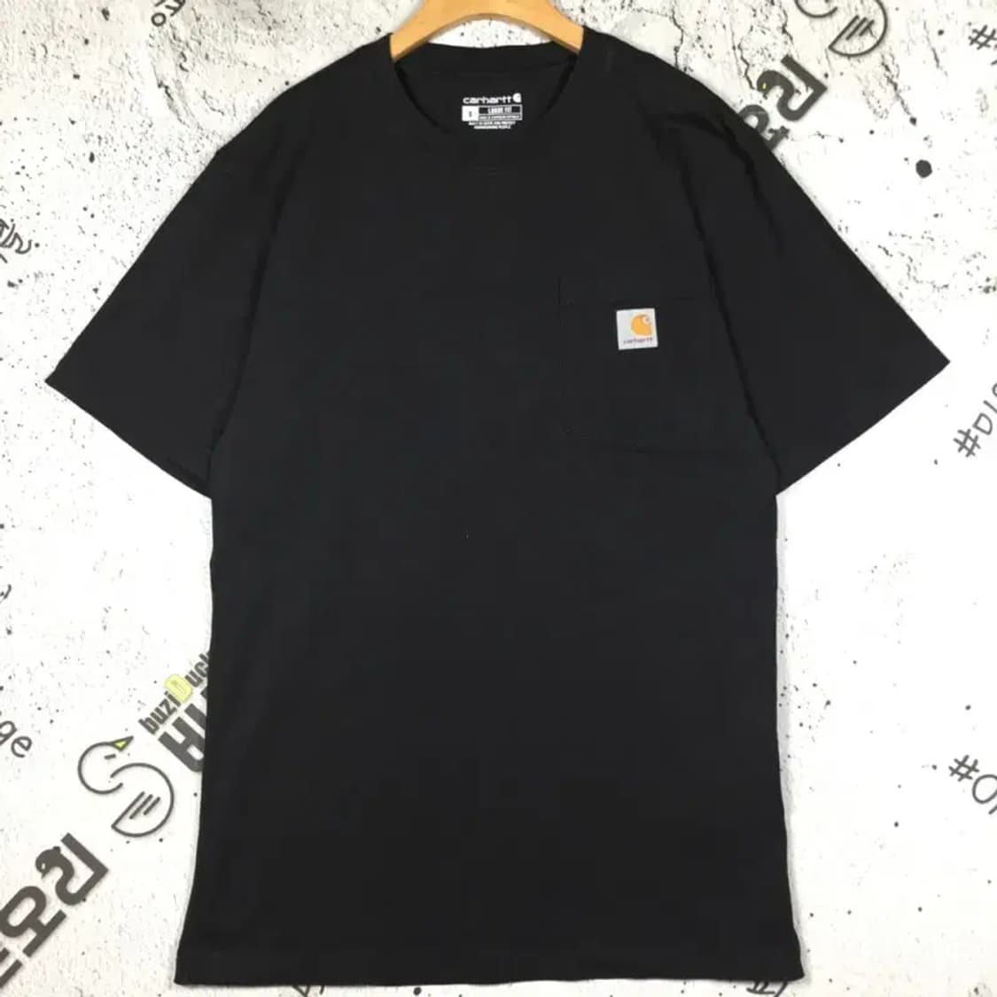 칼하트 CARHARTT 루즈핏 포켓 반팔 티 블랙 S 1000478 상품이미지1