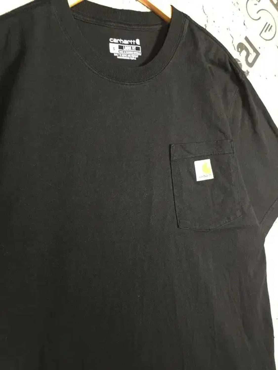 칼하트 CARHARTT 루즈핏 포켓 반팔 티 블랙 S 1000478 상품이미지3