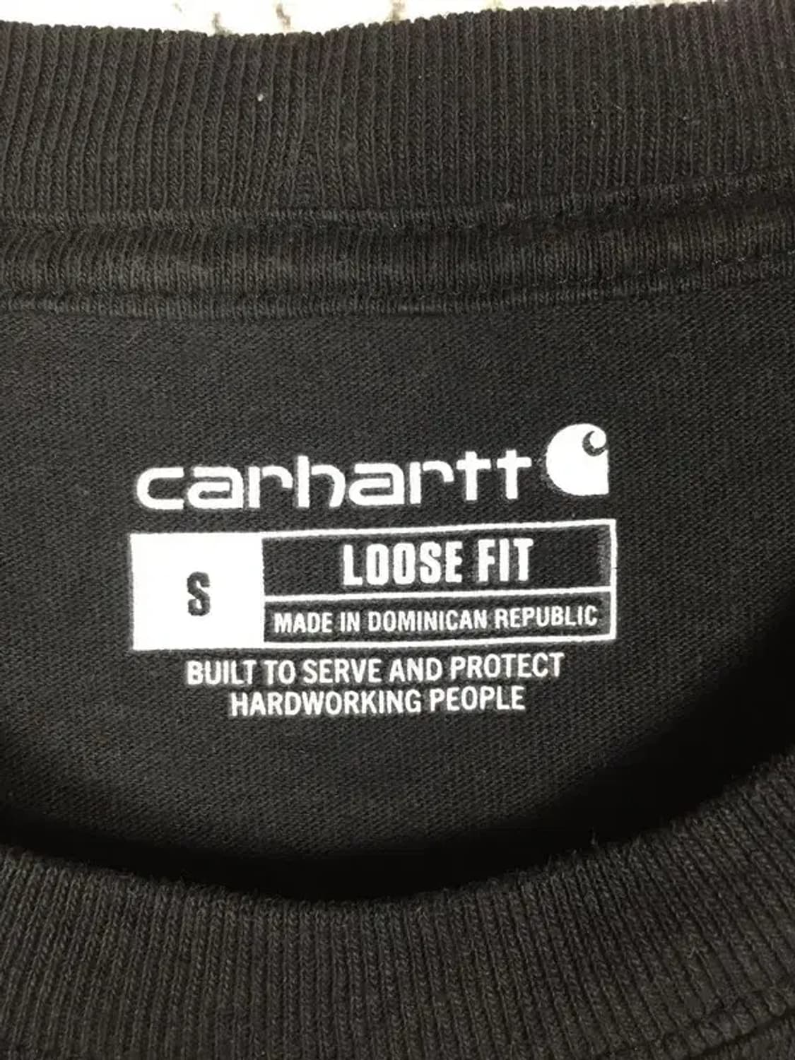 칼하트 CARHARTT 루즈핏 포켓 반팔 티 블랙 S 1000478 상품이미지7