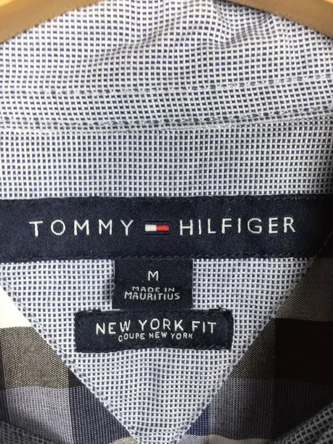 타미힐피거 TOMMY 긴팔 셔츠 남방 네이비 체크 M 1100323 상품이미지5