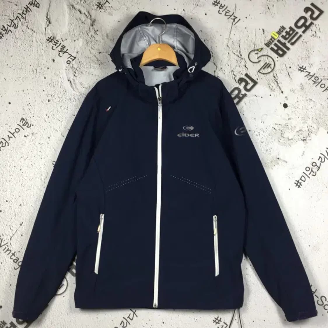 아이더 EIDER 바람막이 후드 자켓 네이비 L 3800174 상품이미지1