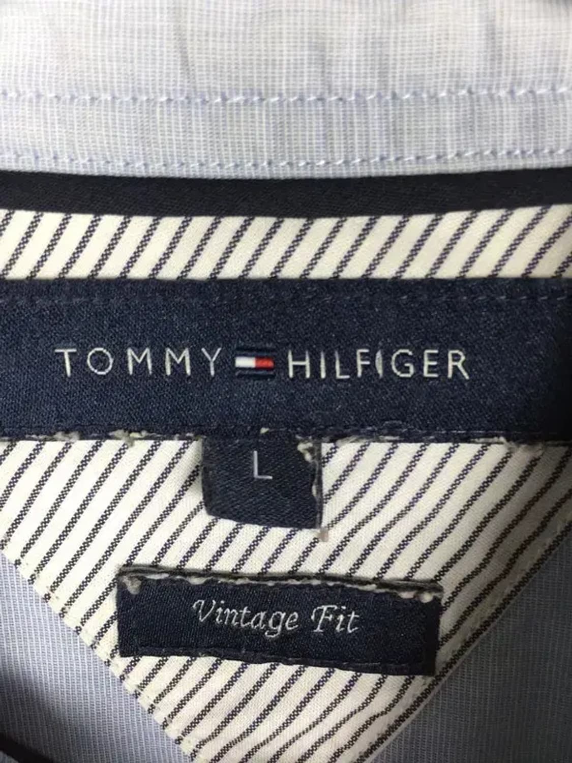 타미힐피거 TOMMY 셔츠 블루 형광 스트라이프 L 1100327 상품이미지6