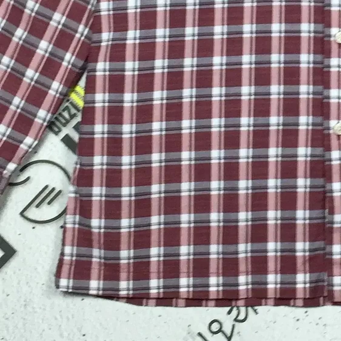 닥스 DAKS 긴팔 셔츠 와인 타탄체크 100 1100328 상품이미지3