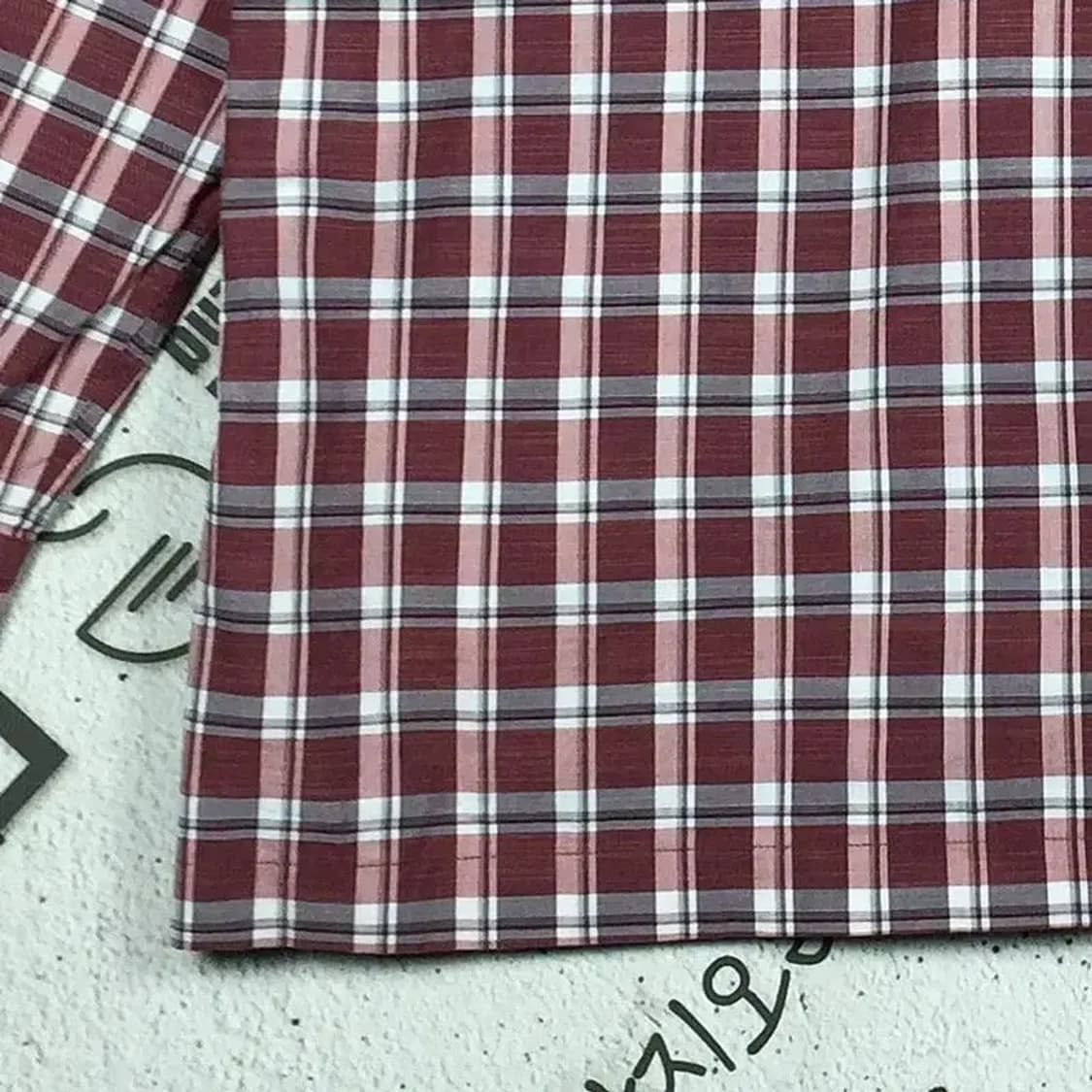 닥스 DAKS 긴팔 셔츠 와인 타탄체크 100 1100328 상품이미지4