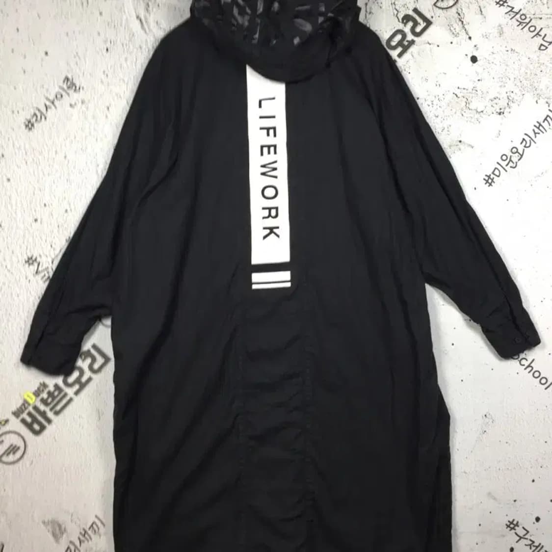 라이프워크 패커블 롱 윈드브레이커 자켓 블랙 FREE 3200064 상품이미지2