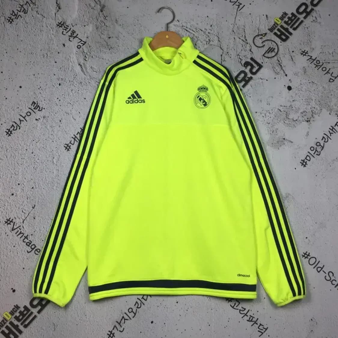 아디다스 레알마드리드 드릴탑 사이드 집업 져지 형광 95 3100246 상품이미지1