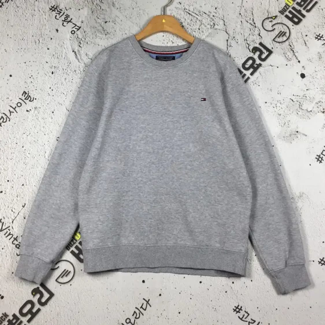 타미힐피거 TOMMY 기모 맨투맨 라이트 그레이 S 2200234 상품이미지1