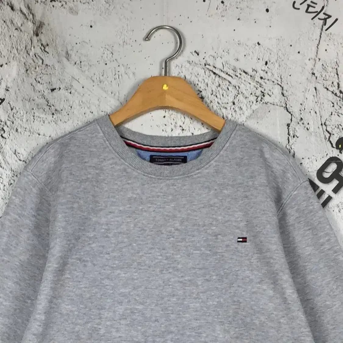 타미힐피거 TOMMY 기모 맨투맨 라이트 그레이 S 2200234 상품이미지5