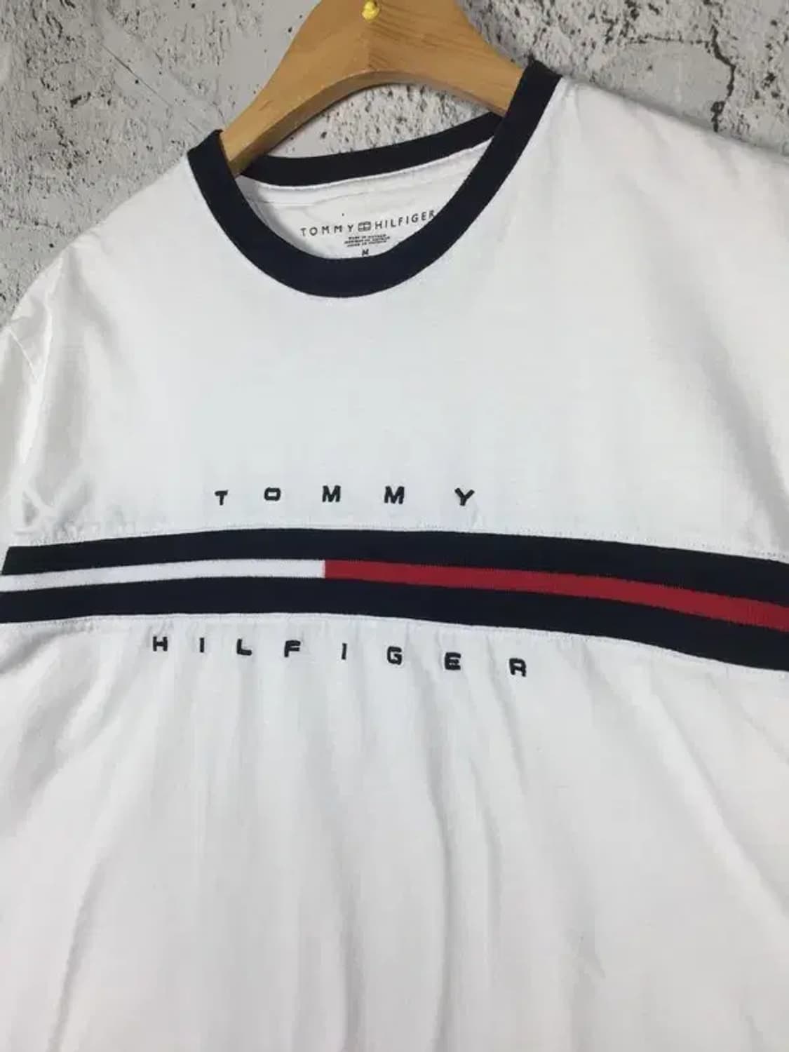 타미힐피거 TOMMY 플래그 반팔 티 화이트 M 1000484 상품이미지8