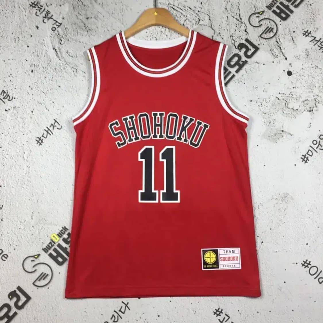 슬램덩크 북산 서태웅 11번 농구 유니폼 져지 레드 L 1000487 상품이미지2