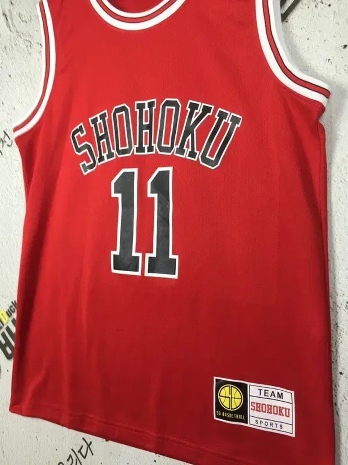 슬램덩크 북산 서태웅 11번 농구 유니폼 져지 레드 L 1000487 상품이미지8