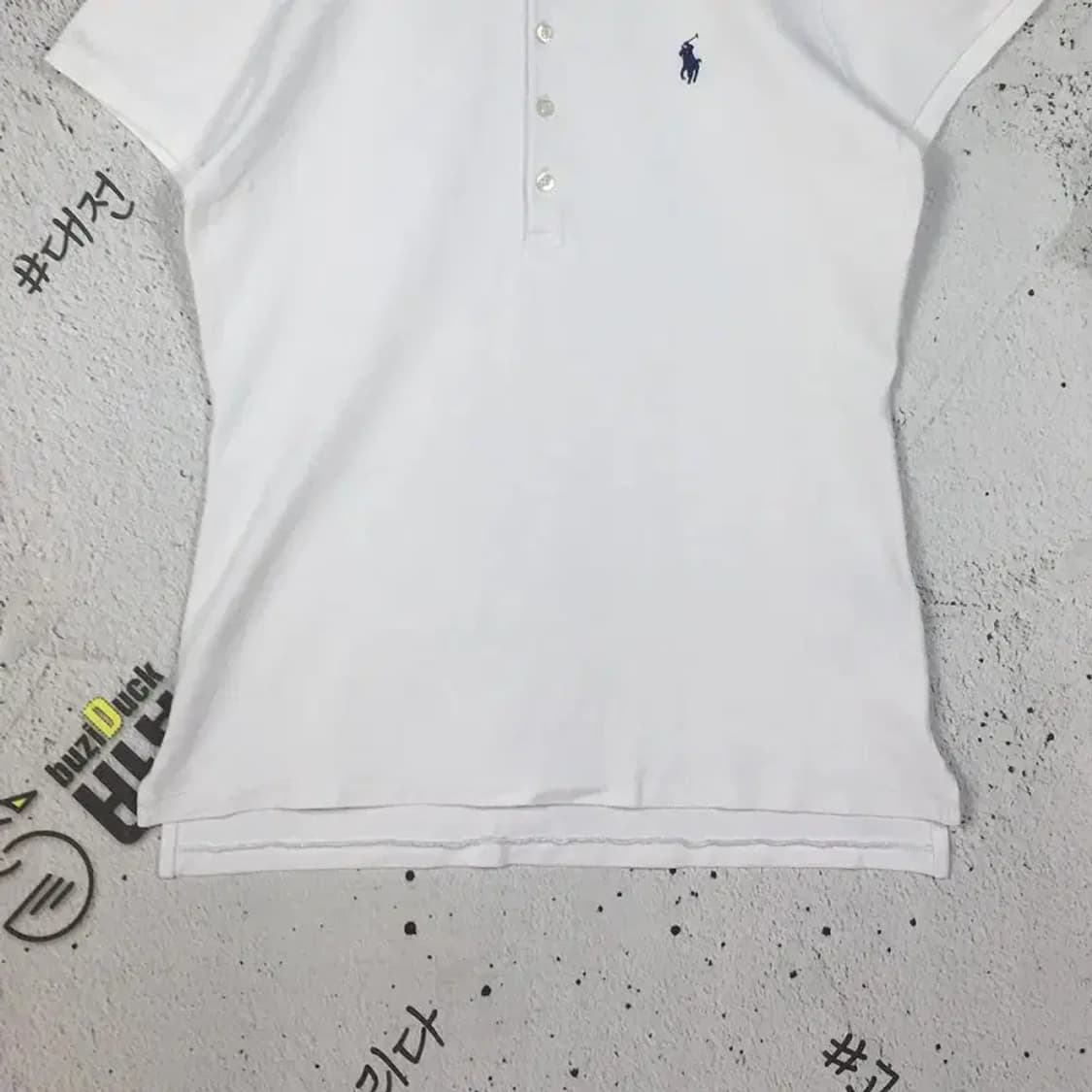 폴로랄프로렌 슬림핏 여성 반팔 카라티 화이트 M 1000495 상품이미지5