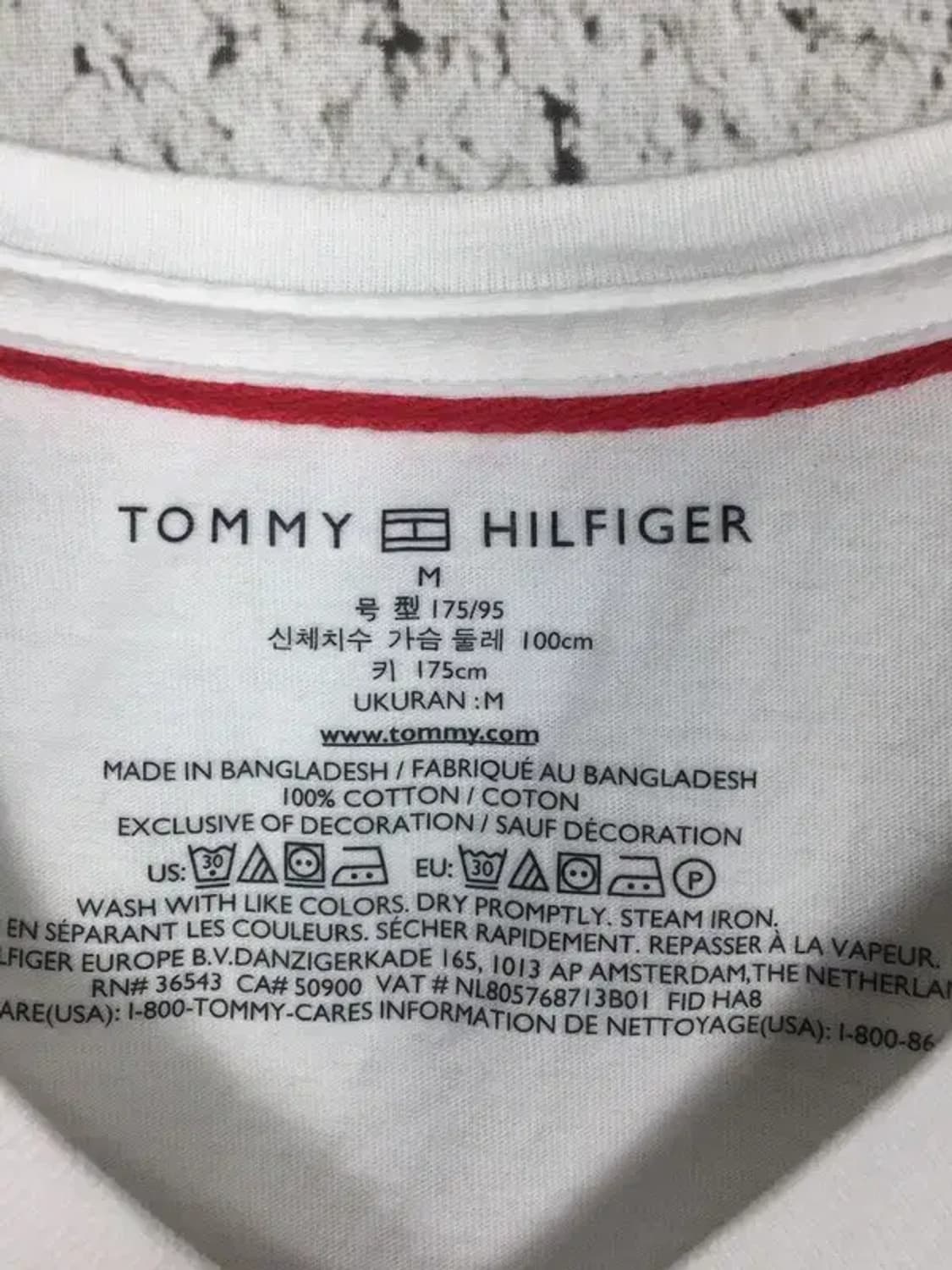 타미힐피거 브이넥 기본 반팔 티 화이트 M 1000491 상품이미지10