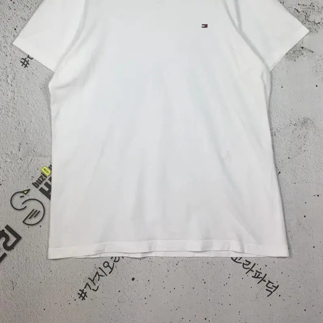타미힐피거 브이넥 기본 반팔 티 화이트 M 1000491 상품이미지5