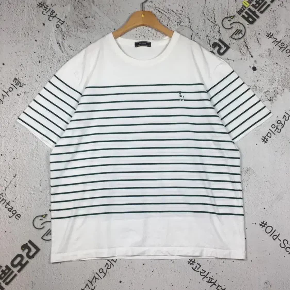 헤지스 HAZZYS 빅사이즈 반팔 티 화이트 120 1000496 상품이미지1