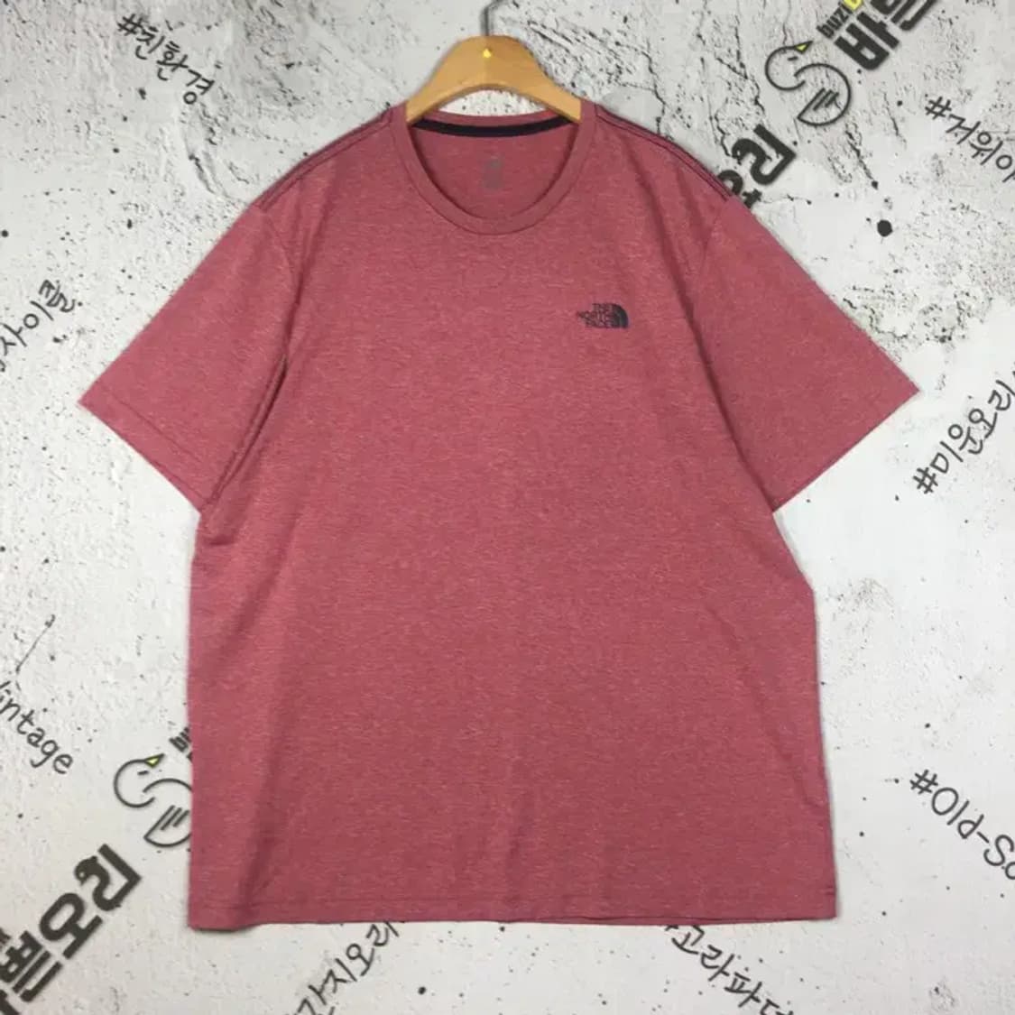 노스페이스 기능성 레귤러핏 반팔 멜란지 레드 XXL 1000497 상품이미지1