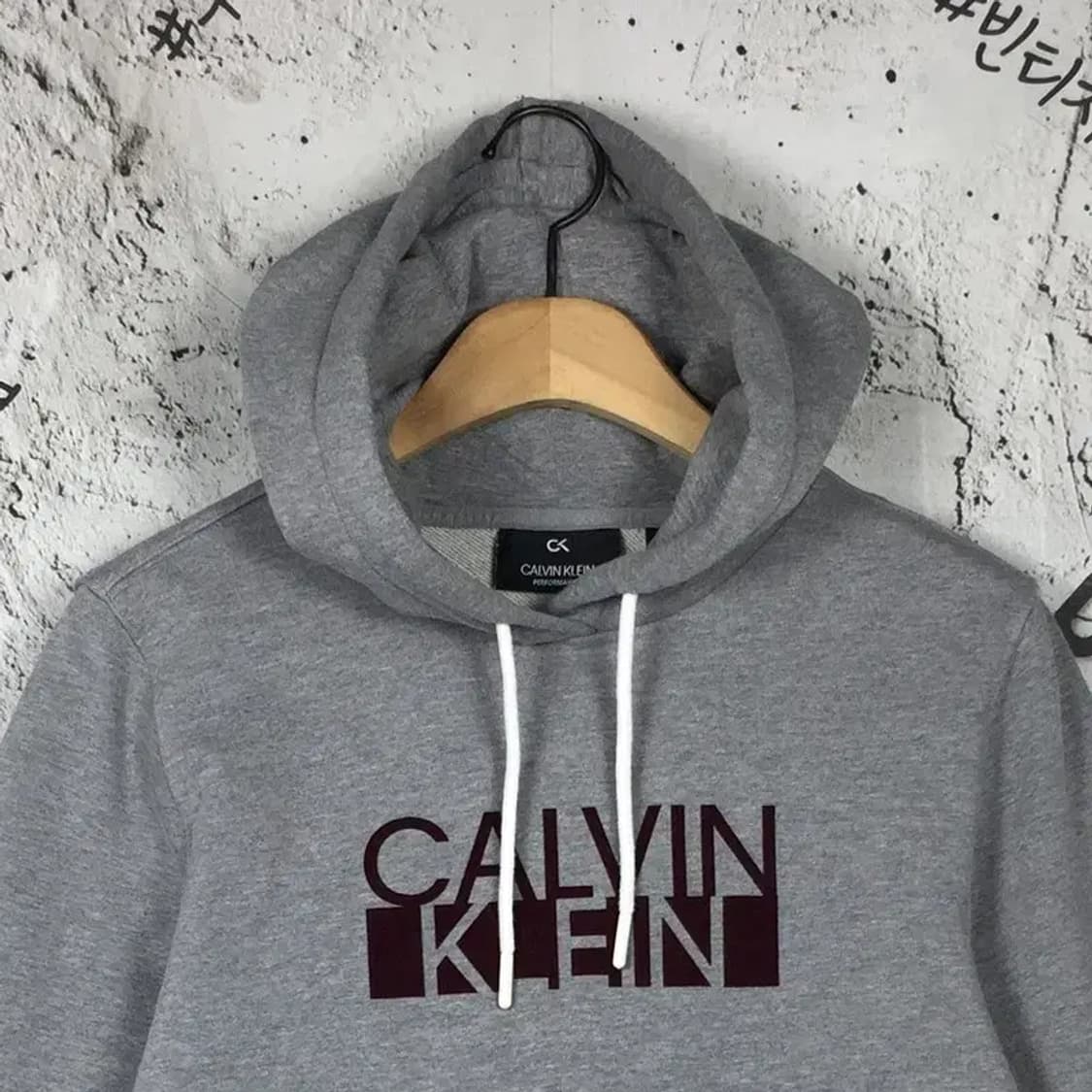 캘빈클라인 CK 여성 포켓 후드티 그레이 S 2300195 상품이미지5