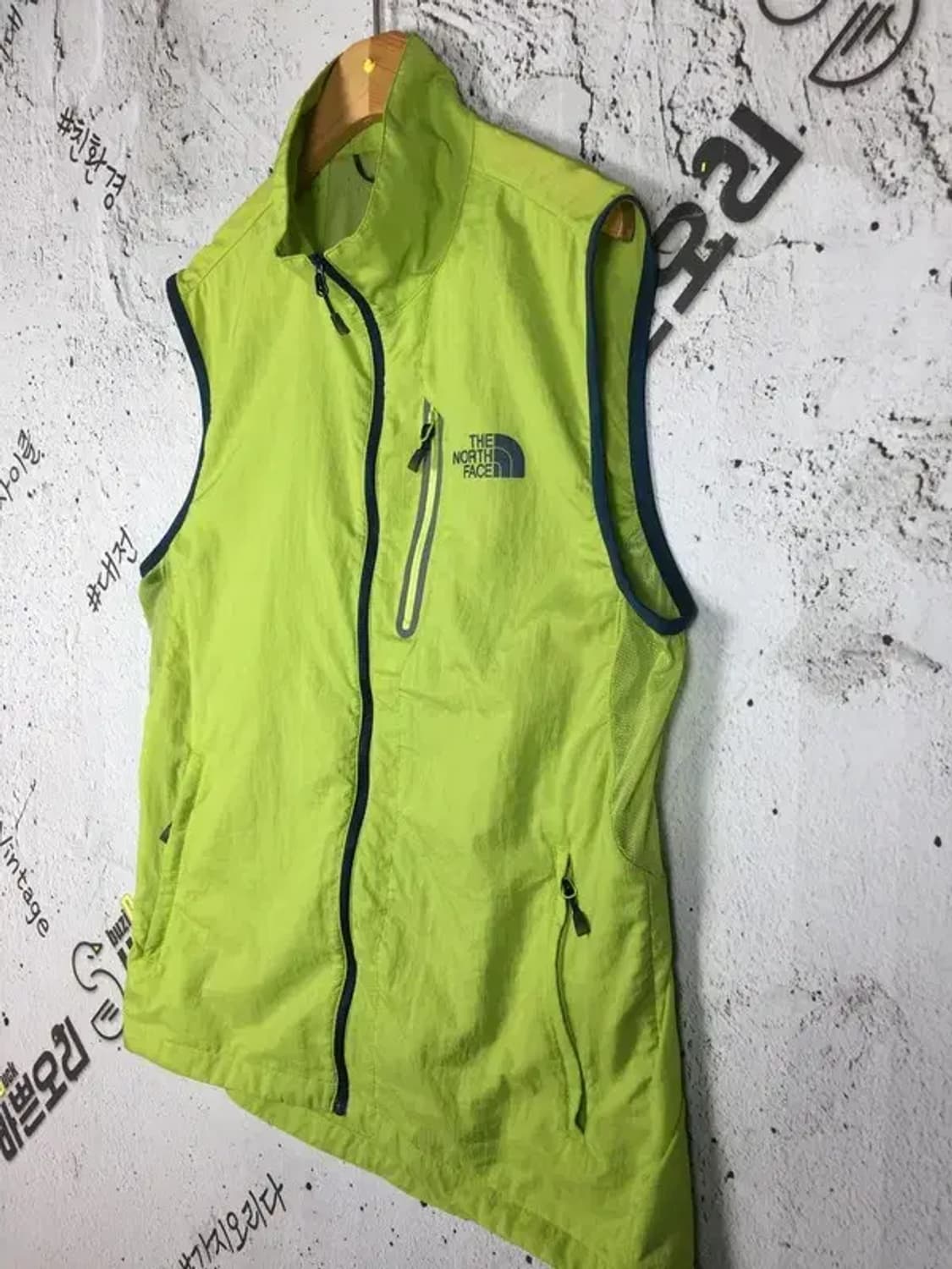 노스페이스 초경량 바람막이 조끼 라이트 그린 95(M) 3800185 상품이미지4