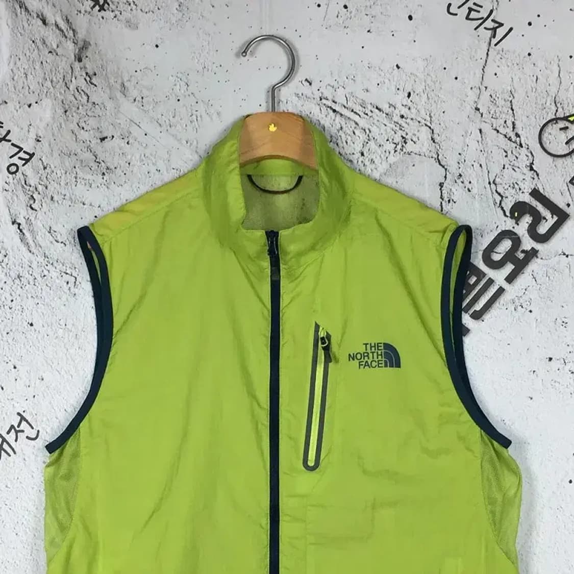 노스페이스 초경량 바람막이 조끼 라이트 그린 95(M) 3800185 상품이미지5