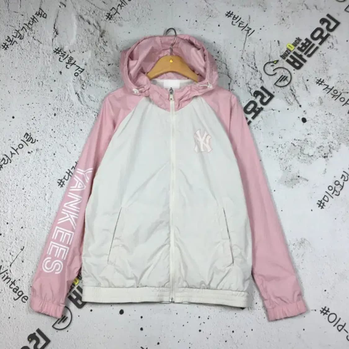 엠엘비 MLB 여성 바람막이 후드 집업 라이트 핑크 85 3800187 상품이미지1