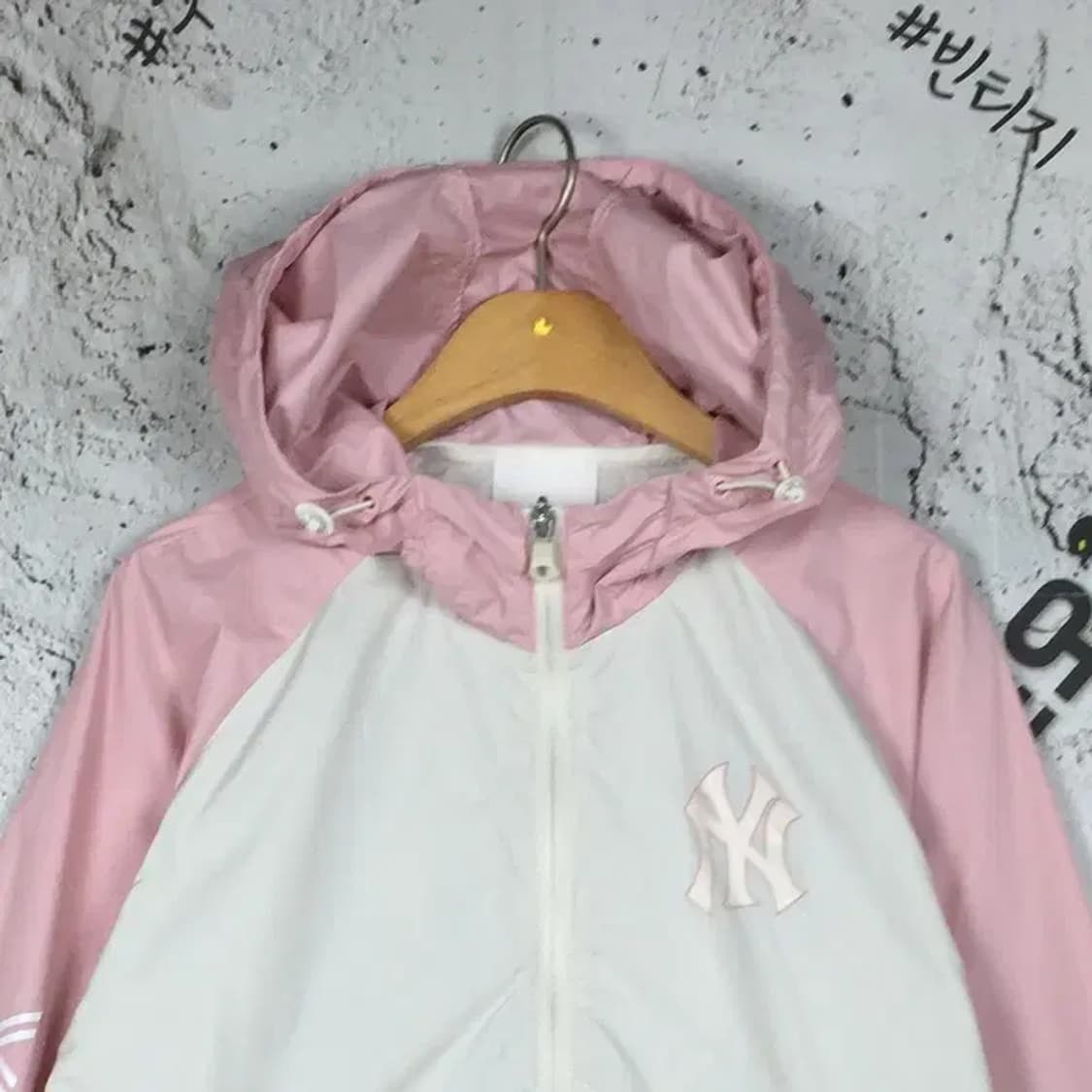엠엘비 MLB 여성 바람막이 후드 집업 라이트 핑크 85 3800187 상품이미지4