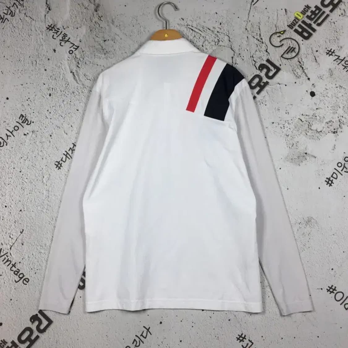 르꼬끄 기능성 플래그 폴로 골프 긴팔 화이트 95 2100146 상품이미지2