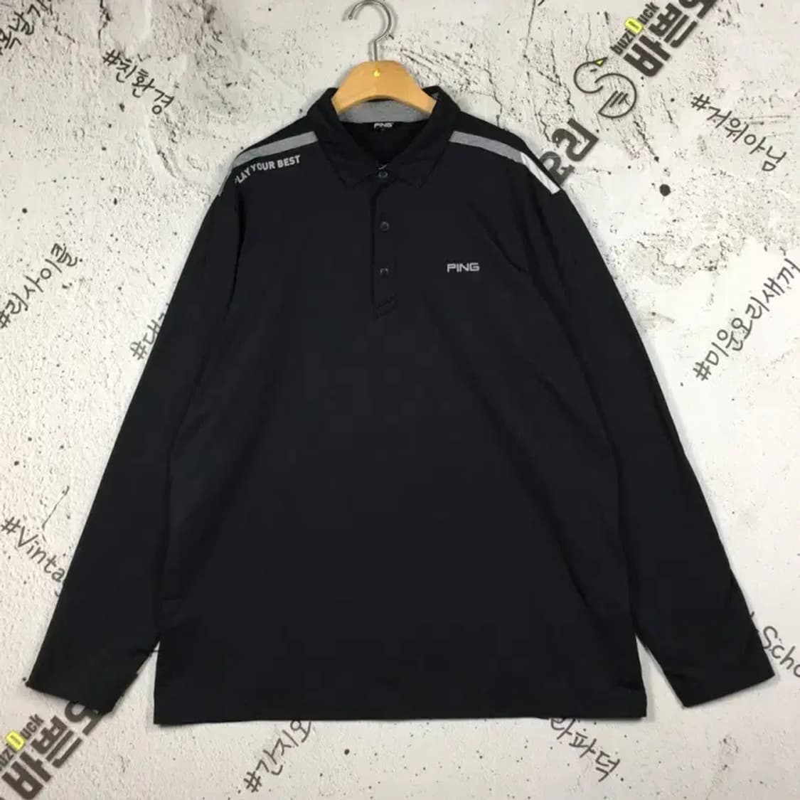 핑 컬렉션 기능성 골프 카라 긴팔 티 블랙 110 2100148 상품이미지1