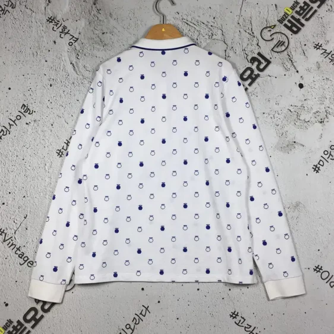 와이드앵글 W.ANGLE 골프 긴팔 카라 티 화이트 105 2100149 상품이미지2