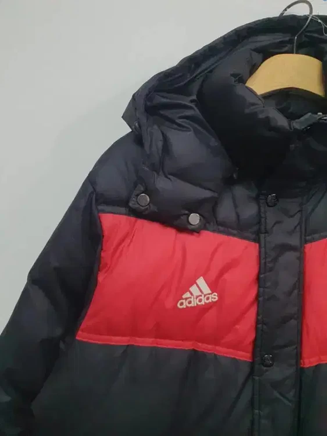 아디다스 레드블랙 삼선 다운 롱패딩 ㅡ3180 상품이미지4