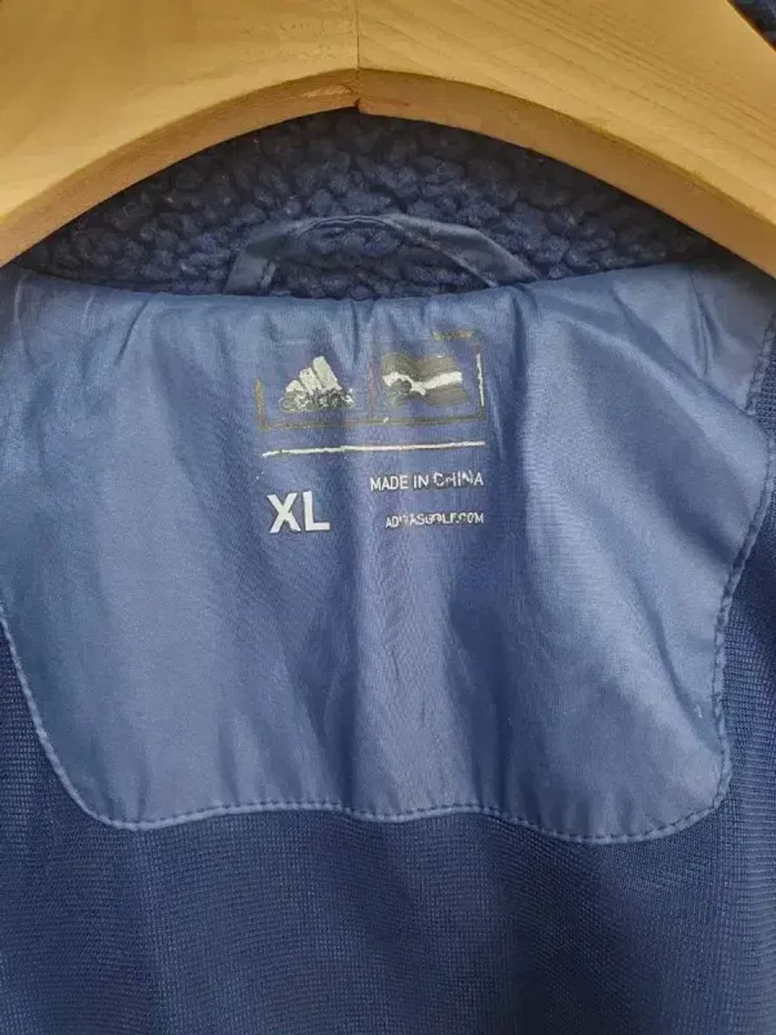 아디다스골프 네이비 후리스 뽀글이 플리즈 자켓 ㅡ3143 상품이미지6