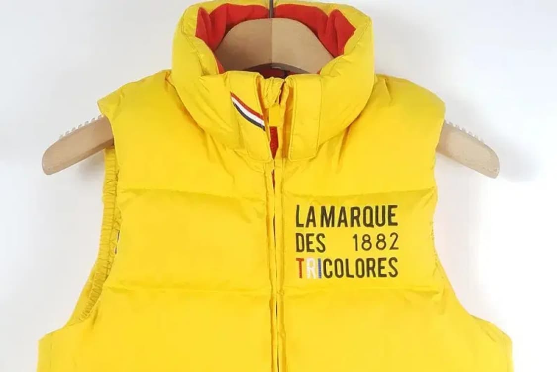 르꼬끄 LECOQ SPORTIF 덕다운 패딩 조끼 옐로우 3400037 상품이미지3