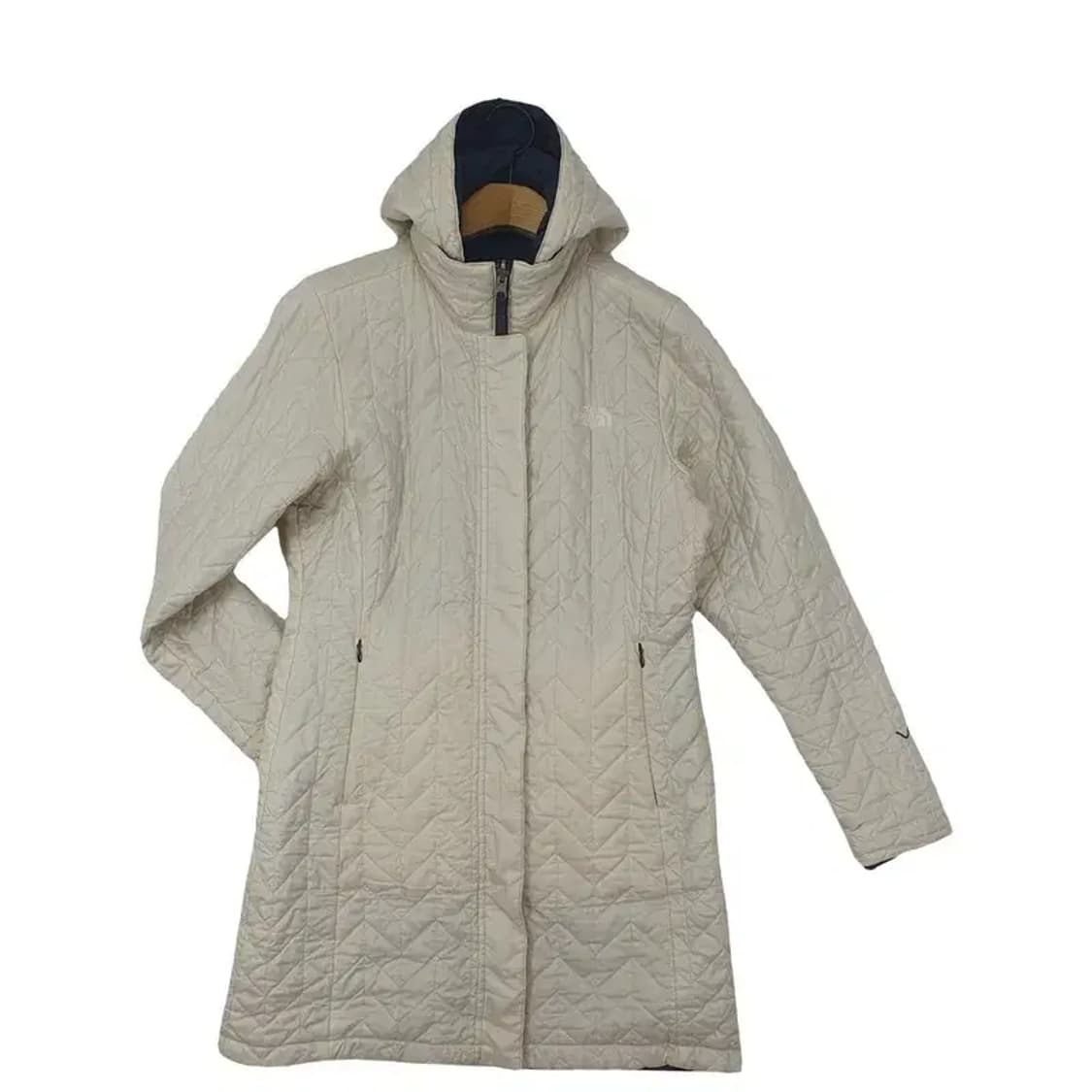 노스페이스 양면 퀄팅 패딩점퍼 코트 베이지/네이비 3400060 상품이미지1