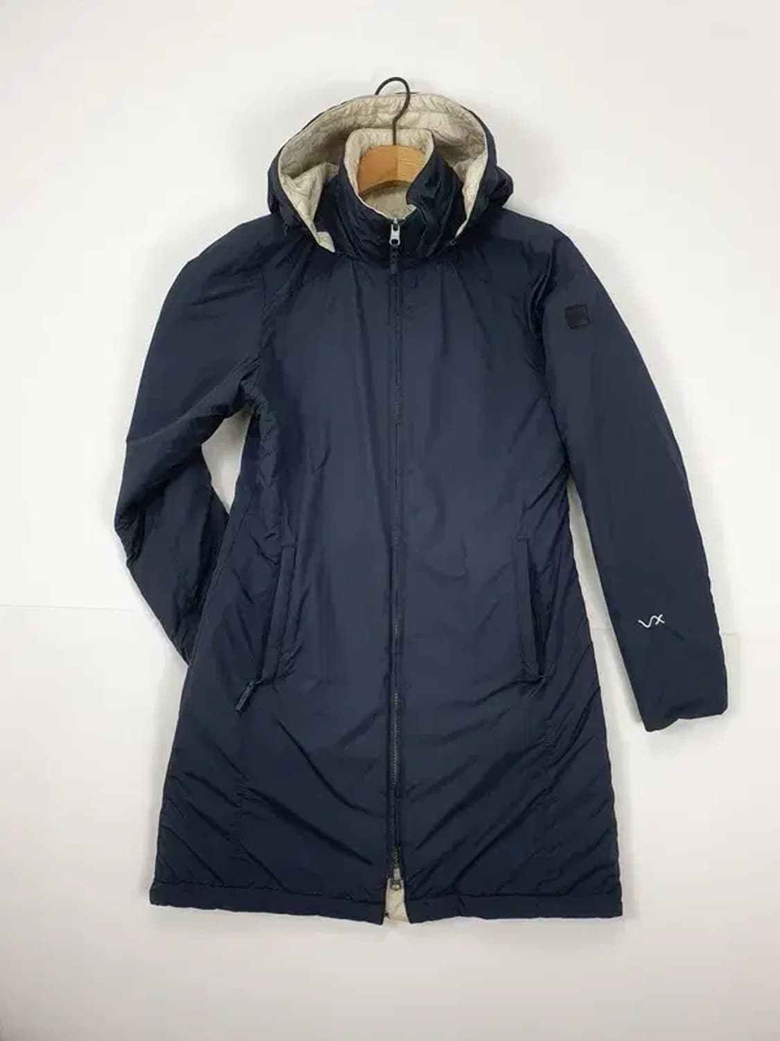 노스페이스 양면 퀄팅 패딩점퍼 코트 베이지/네이비 3400060 상품이미지5