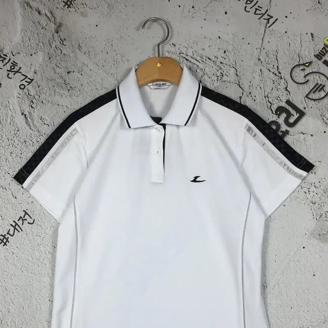 [새상품] 르까프 여성 기능성 반팔 카라티 화이트 95 1000501 상품이미지4