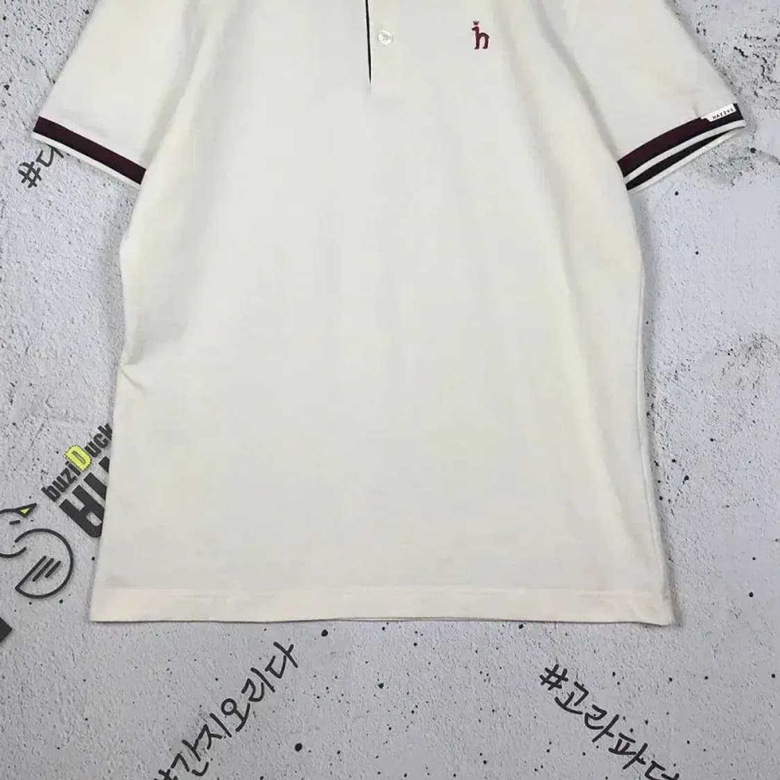 헤지스 HAZZYS 골프 반팔 카라티 크림 100 1000502 상품이미지5