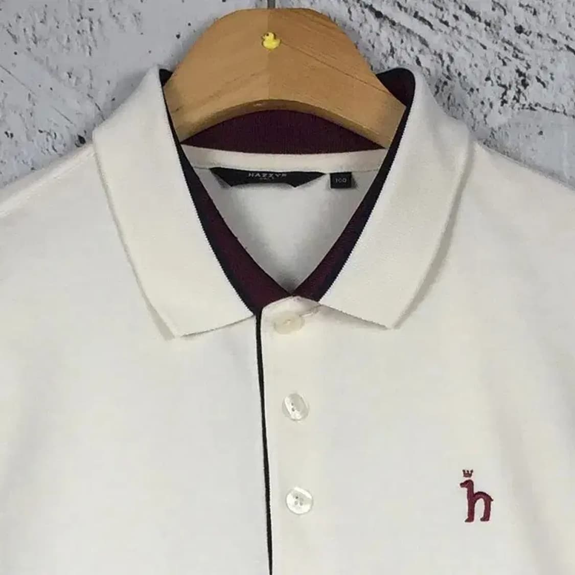 헤지스 HAZZYS 골프 반팔 카라티 크림 100 1000502 상품이미지6