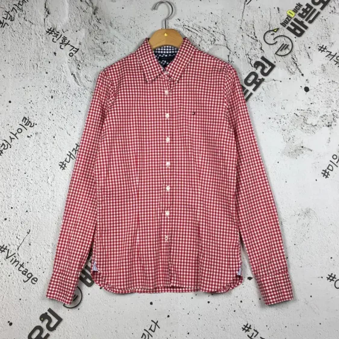 타미힐피거 TOMMY 여성 셔츠 레드 깅엄체크 95 1100333 상품이미지1