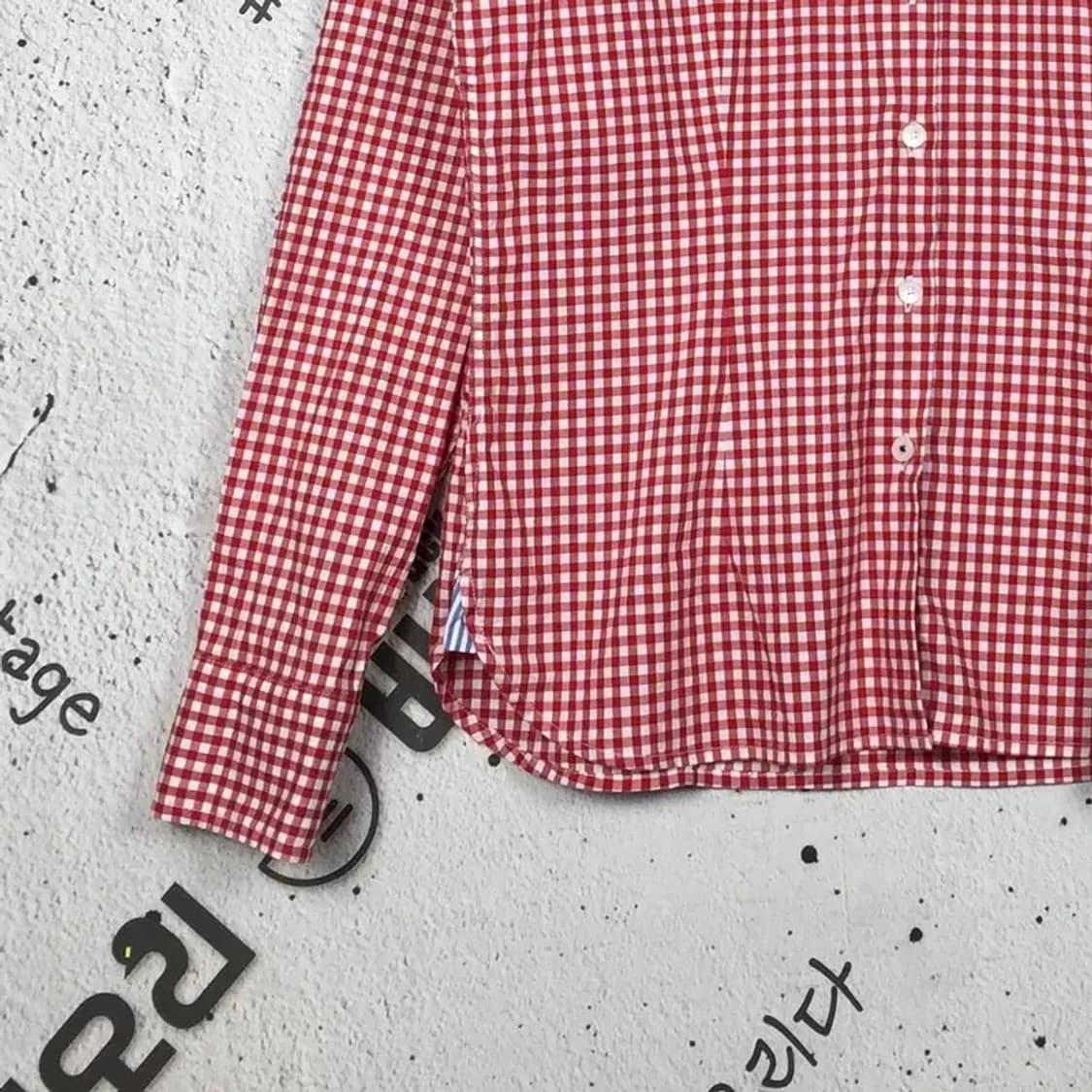 타미힐피거 TOMMY 여성 셔츠 레드 깅엄체크 95 1100333 상품이미지6