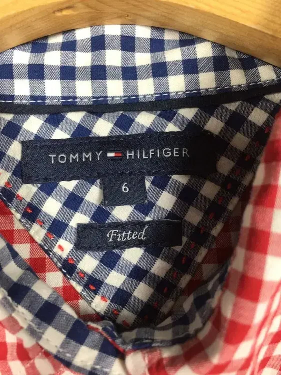 타미힐피거 TOMMY 여성 셔츠 레드 깅엄체크 95 1100333 상품이미지8