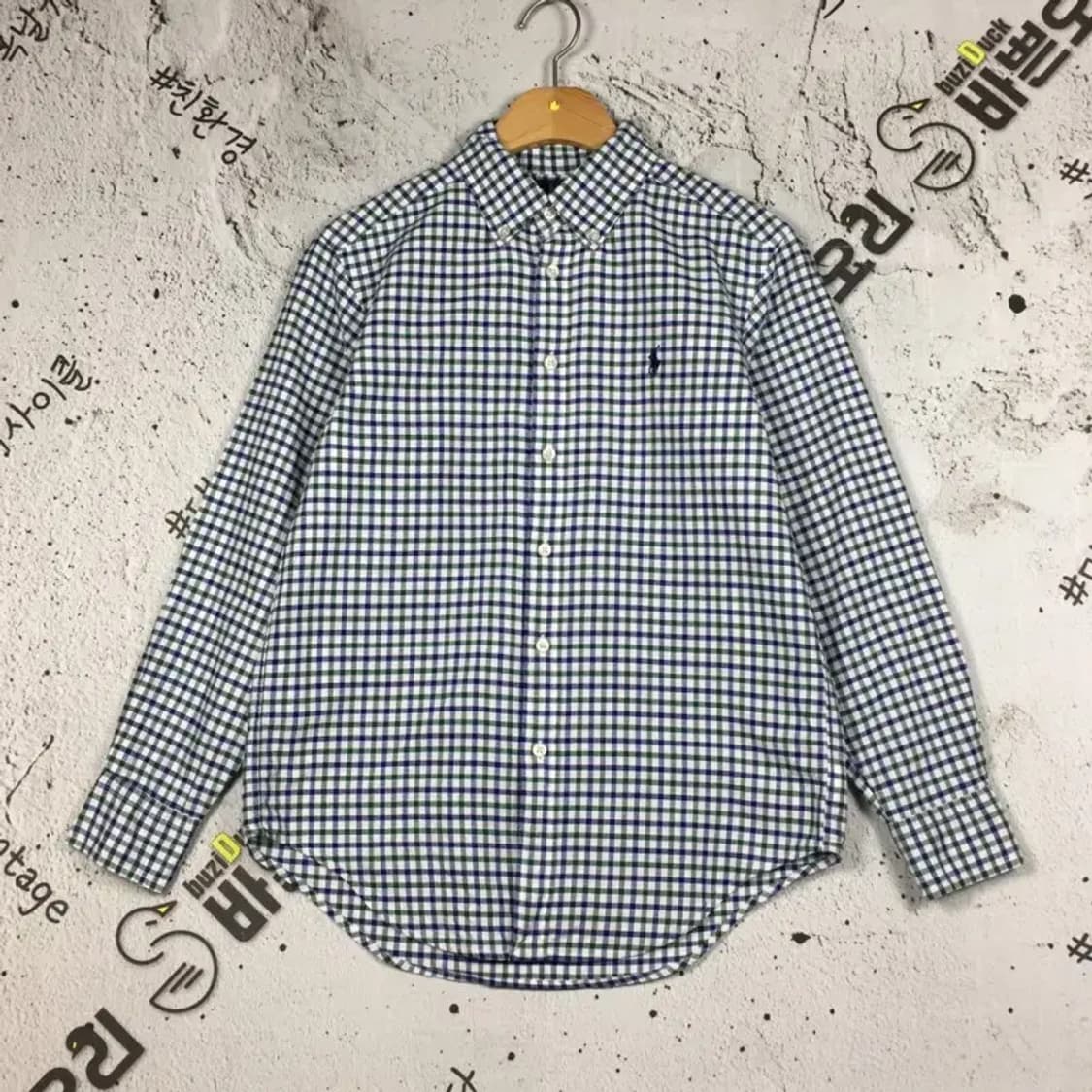 랄프로렌 여성 긴팔 셔츠 블루그린 깅엄 12(150/76) 1100334 상품이미지1