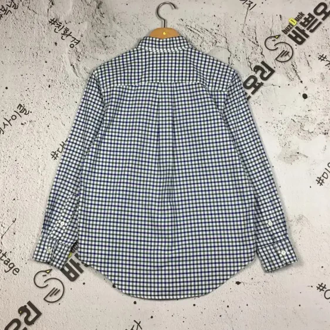 랄프로렌 여성 긴팔 셔츠 블루그린 깅엄 12(150/76) 1100334 상품이미지2