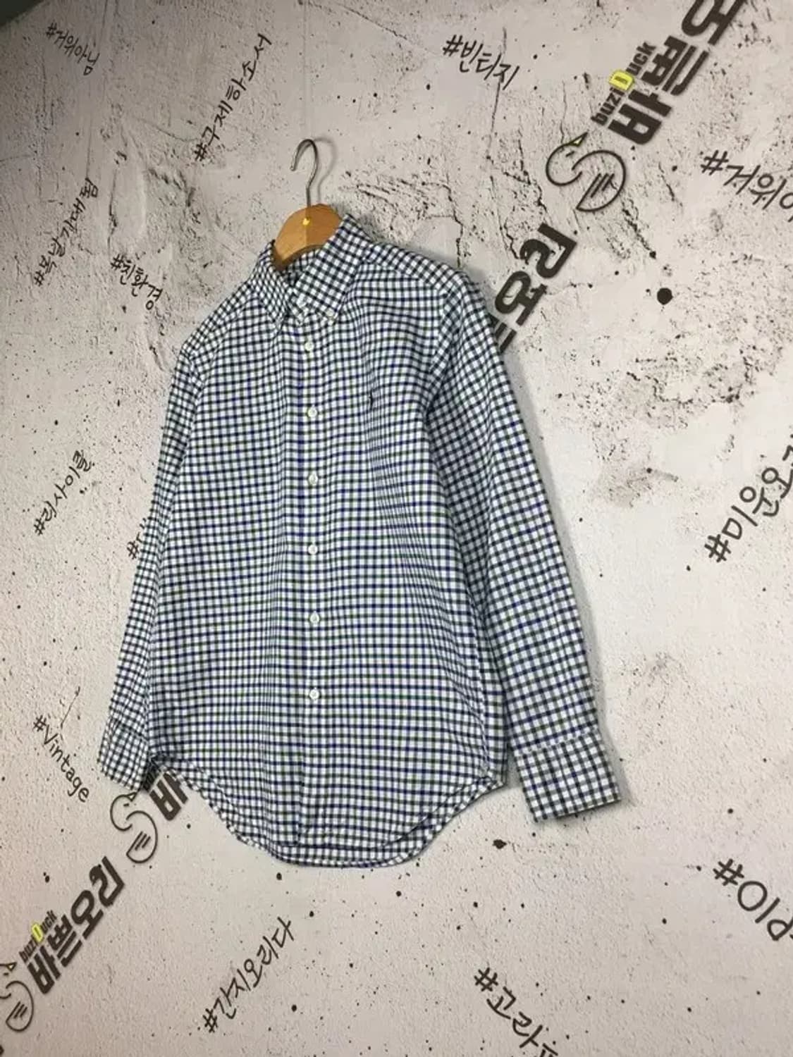 랄프로렌 여성 긴팔 셔츠 블루그린 깅엄 12(150/76) 1100334 상품이미지4