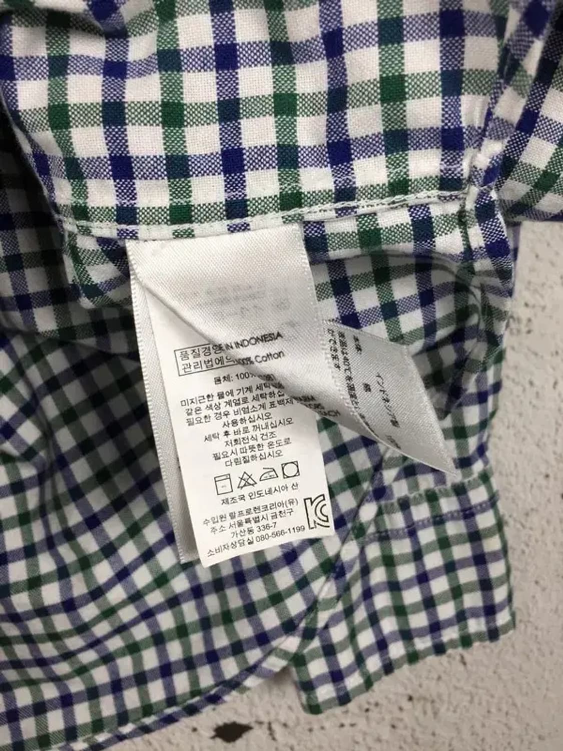 랄프로렌 여성 긴팔 셔츠 블루그린 깅엄 12(150/76) 1100334 상품이미지8