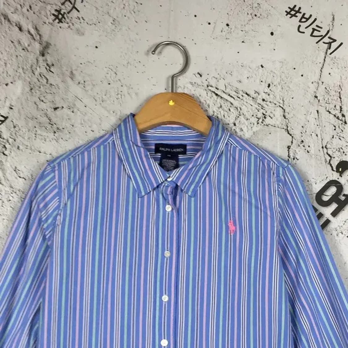 랄프로렌 여성 스트라이프 긴팔 셔츠 블루 S(14) 1100338 상품이미지5