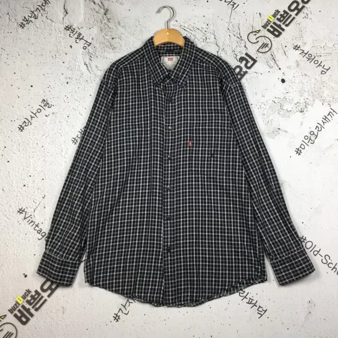 리바이스 LEVI'S 긴팔 셔츠 블랙 세퍼드체크 105 1100335 상품이미지1