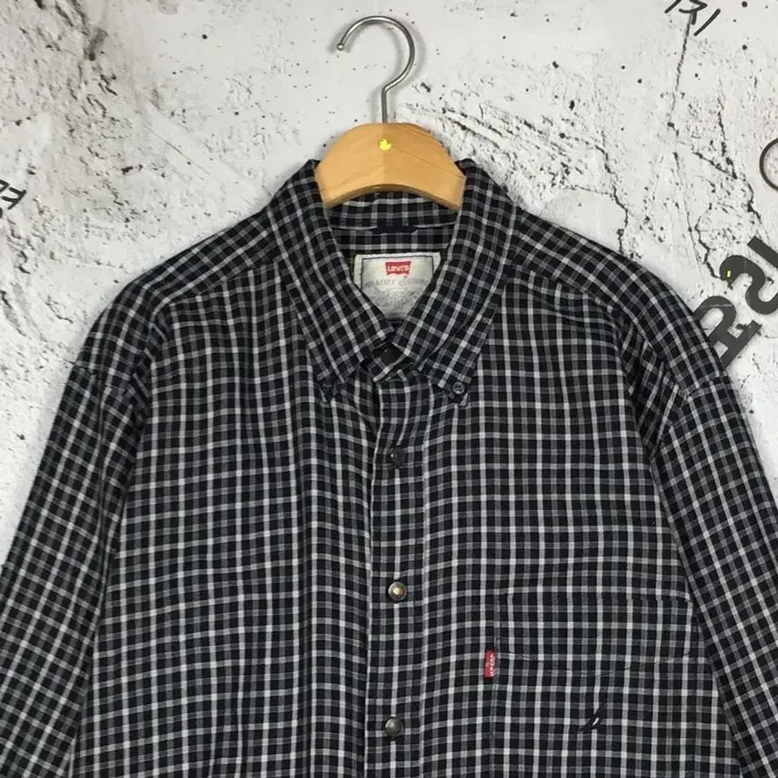 리바이스 LEVI'S 긴팔 셔츠 블랙 세퍼드체크 105 1100335 상품이미지5