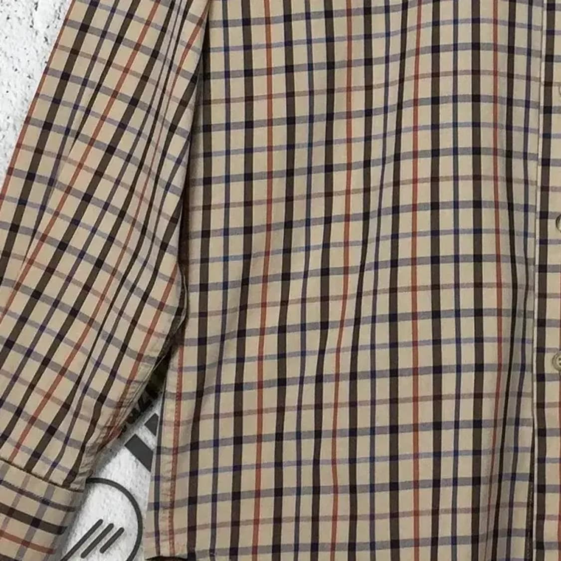 닥스 런던 셔츠 베이지 건클럽 클래식 체크 95 1100339 상품이미지5