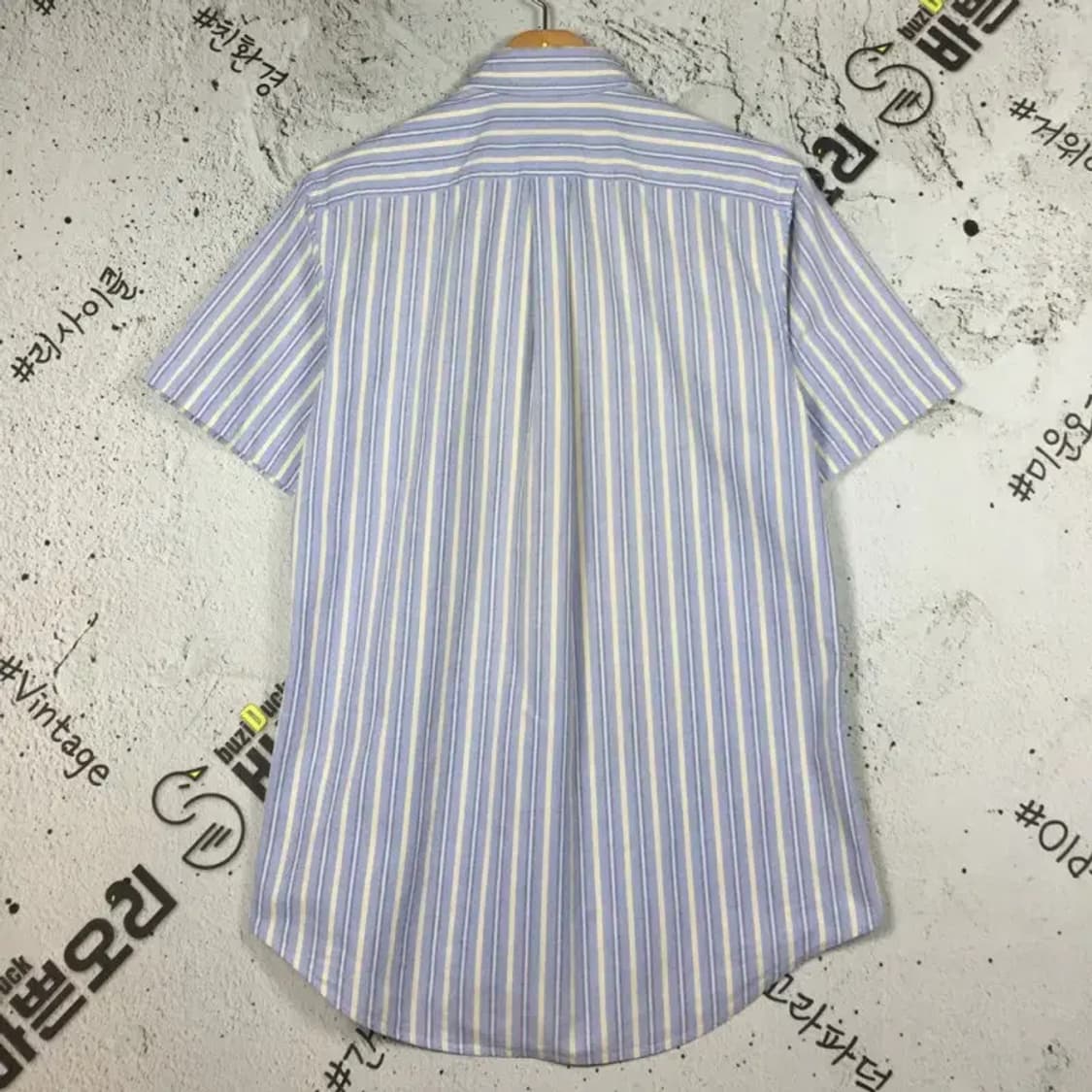 랄프로렌 컬러포니 반팔 셔츠 라이트 블루 스트라이프 M 1100341 상품이미지2